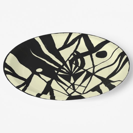 Abstracte dag en nacht papieren bordje (Gekanteld)