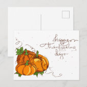 Abstracte dag van Thanksgiving Feestdagenkaart (Voorkant / Achterkant)