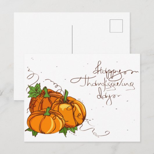 Abstracte dag van Thanksgiving Feestdagenkaart (Voorkant / Achterkant)