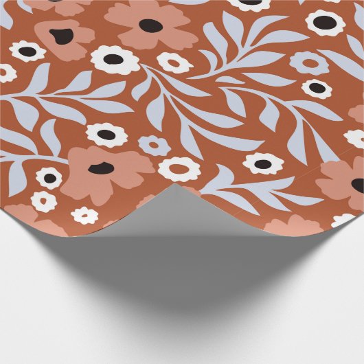 Abstracte dagbloemen  achtergrond. Klein Cadeaupapier (Hoek)