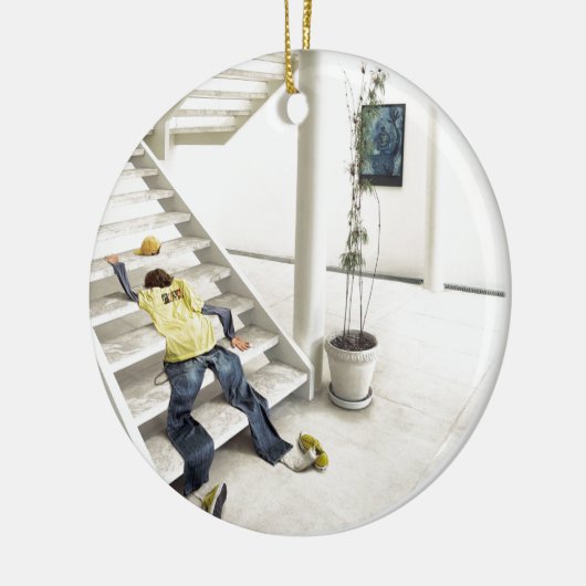 Abstracte dagelijkse klikbeurten keramisch ornament (Links)