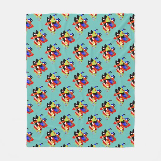 Abstracte dagen fleece deken (Voorkant)