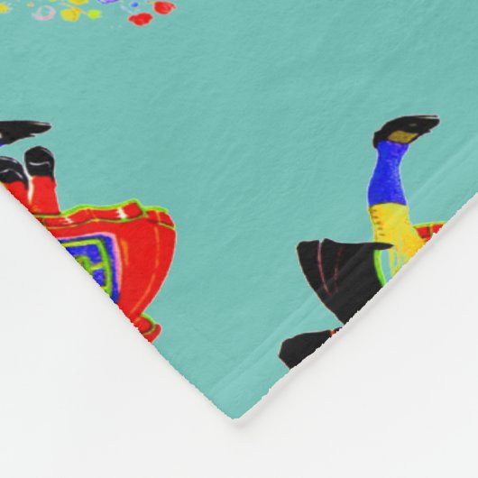 Abstracte dagen fleece deken (Hoek)