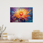 Abstracte Dahlia Delight Fine Art Poster (Keuken)