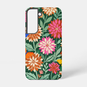 Abstracte Dahlias Vlinders Samsung Hoesjes Galaxy Hoesje