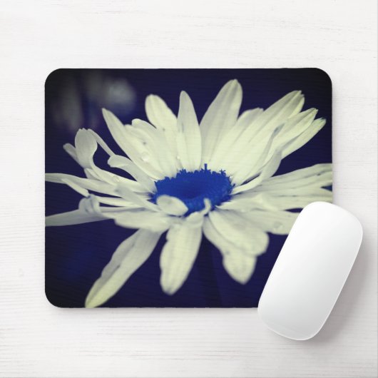 Abstracte Daisy Blue Center Flower Art Muismat (Met muis)