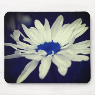 Abstracte Daisy Blue Center Flower Art Muismat