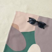 Abstracte Daisy Floral Foliage Modern Strandlaken (In situ)