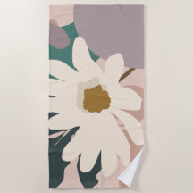 Abstracte Daisy Floral Foliage Modern