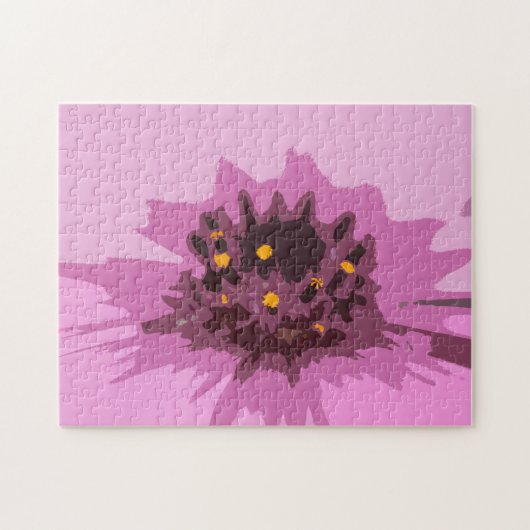 Abstracte Daisy Flower in Colorful Pink Legpuzzel (Horizontaal)