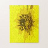 Abstracte Daisy Flower in Colorful Vivid Yellow Legpuzzel (Verticaal)