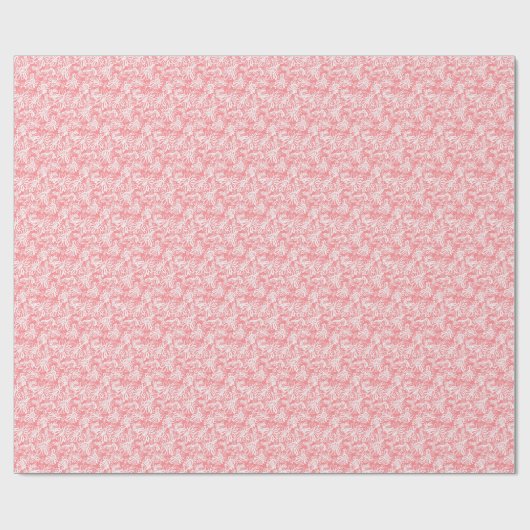 Abstracte daisy schets, monochrome patroon cadeaupapier (Vlak)