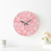 Abstracte daisy schets, monochrome patroon grote klok (Huis)