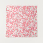 Abstracte daisy schets, monochrome patroon wandkleed (Voorkant (horizontaal))