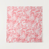 Abstracte daisy schets, monochrome patroon wandkleed (Voorkant)