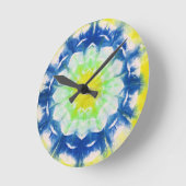 Abstracte Daisy Tegels wandklok (Hoek)