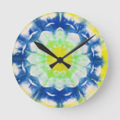 Abstracte Daisy Tegels wandklok (Voorkant)