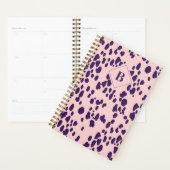 Abstracte Dalmatische dierenprint roze monogram Planner (Display)