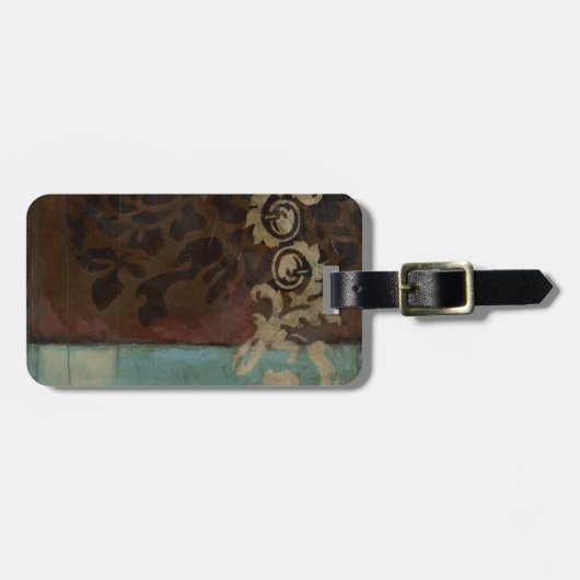 Abstracte Damask Tapestry van Jennifer Goldberger Bagagelabel (Voorkant horizontaal)