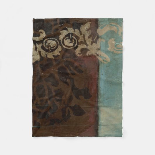 Abstracte Damask Tapestry van Jennifer Goldberger Fleece Deken (Voorkant)