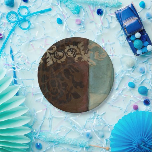 Abstracte Damask Tapestry van Jennifer Goldberger Papieren Bordje (Feest)