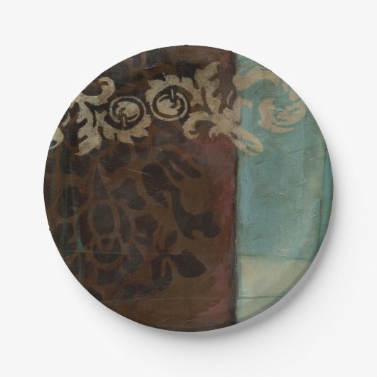 Abstracte Damask Tapestry van Jennifer Goldberger Papieren Bordje (Voorkant)