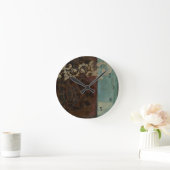 Abstracte Damask Tapestry van Jennifer Goldberger Ronde Klok (Huis)