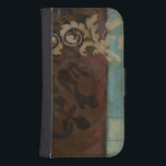 Abstracte Damask Tapestry van Jennifer Goldberger Galaxy S4 Portemonnee Hoesje<br><div class="desc">Bruin vuurt turquoise in deze abstracte damestapijten van Jennifer Goldberger. De subtiele patronen geven het stuk beweging. Bestel vandaag nog!</div>