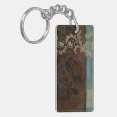 Abstracte Damask Tapestry van Jennifer Goldberger Sleutelhanger (Voorkant Links)