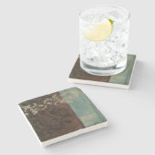 Abstracte Damask Tapestry van Jennifer Goldberger Stenen Onderzetter (Zijkant)