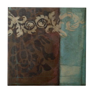 Abstracte Damask Tapestry van Jennifer Goldberger Tegeltje