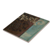 Abstracte Damask Tapestry van Jennifer Goldberger Tegeltje (Zijkant)