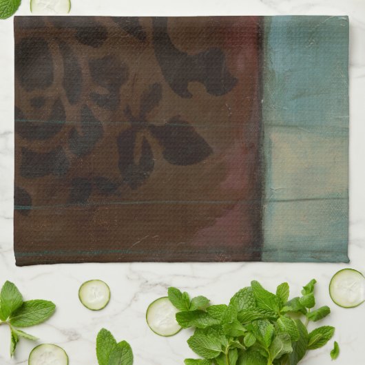 Abstracte Damask Tapestry van Jennifer Goldberger Theedoek (Gevouwen)