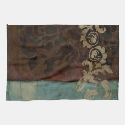 Abstracte Damask Tapestry van Jennifer Goldberger Theedoek (Horizontaal)