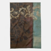 Abstracte Damask Tapestry van Jennifer Goldberger Theedoek (Verticaal)