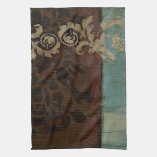 Abstracte Damask Tapestry van Jennifer Goldberger Theedoek (Verticaal)