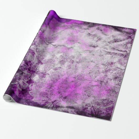 Abstracte Damasroze afdrukken Cadeaupapier (Uitgerold)