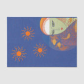  Abstracte dame Behind Gold Fish Bowl Sun Tissuepapier (Voorkant)