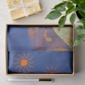  Abstracte dame Behind Gold Fish Bowl Sun Tissuepapier (Geschenk)