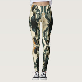 Abstracte dame leggings