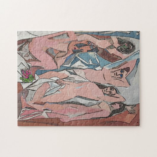 Abstracte dames legpuzzel (Horizontaal)