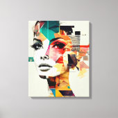 Abstracte dameskunst canvas afdruk (Voorkant)