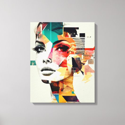 Abstracte dameskunst canvas afdruk (Voorkant)
