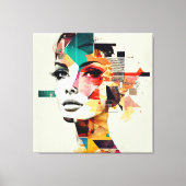 Abstracte dameskunst canvas afdruk (Voorkant)