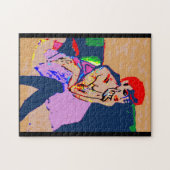 Abstracte damestart Deco Legpuzzel (Horizontaal)