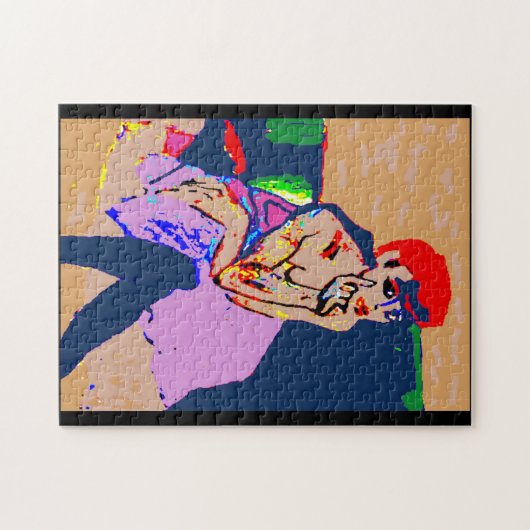 Abstracte damestart Deco Legpuzzel (Horizontaal)