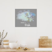 *~* Abstracte DANDELION maakt een Wish Floral Post Poster (Keuken)