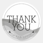 Abstracte dank voor de klassieke ronde sticker (Voorkant)