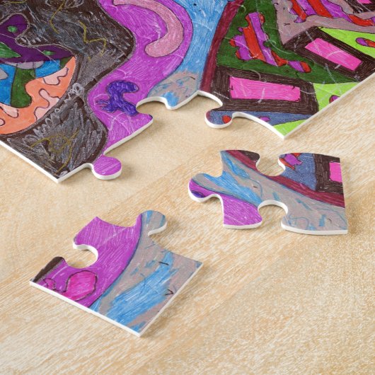 abstracte dans kunst legpuzzel (Zijkant)