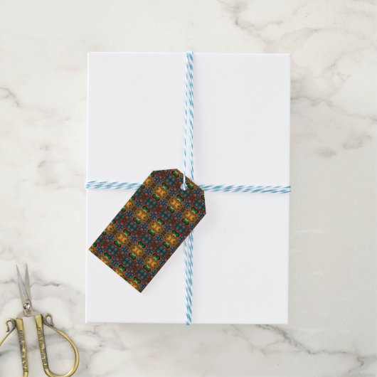 Abstracte dans op het water cadeaulabel (Met Touw)